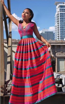 Encanta vestido de Yalitza Aparicio; creación de diseñador mexicano